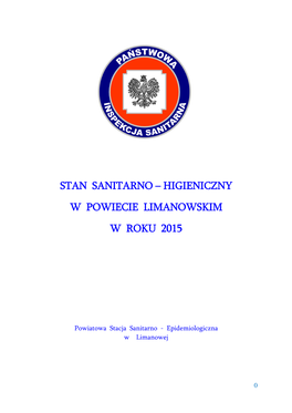 Stan Sanitarno – Higieniczny W Powiecie Limanowskim W Roku 2015