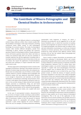 The Contribute of Minero-Petrographic and Chemical Studies in Archeoceramics