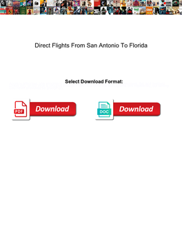 Direct Flights from San Antonio to Florida