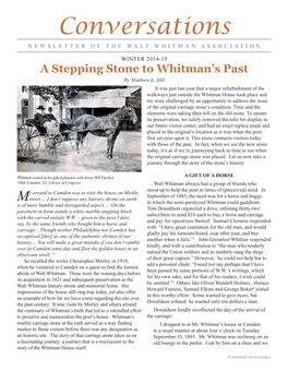 Conversations NEWSLETTER of the WALT WHITMAN ASSOCIATION