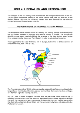 Unit 4. Liberalism and Nationalism