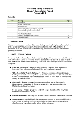 Gleadless Valley Masterplan Phase 1 Consultation Report February 2018