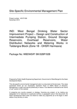 49107-006: West Bengal Drinking Water Sector Improvement Project