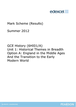 Mark Scheme (Results)