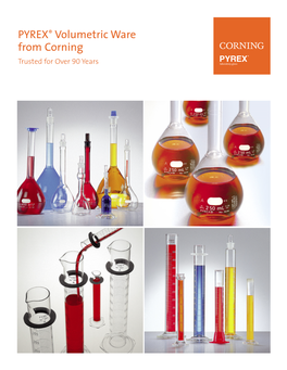 Pyrex Volumetric Ware from Corning Data Sheet