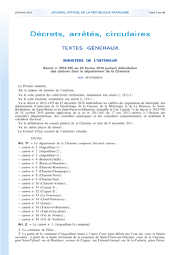 JOURNAL OFFICIEL DE LA RÉPUBLIQUE FRANÇAISE Texte 7 Sur 48