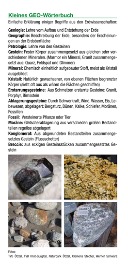 Kleines GEO-Wörterbuch