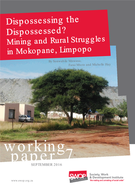 Dispossessing the Dispossessed? Mining and Rural Struggles in Mokopane, Limpopo