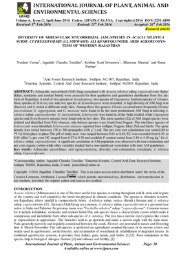 IJPAJX-CAS-USA, Copyrights@2016 ISSN-2231-4490 Received: 5Th Feb-2016 Revised: 25Th Feb 2016 Accepted: 26Th Feb 2016 Research Article