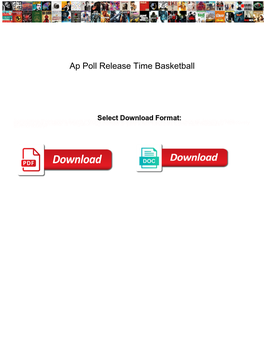 Ap Poll Release Time Basketball