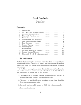 Real Analysis Course Notes C