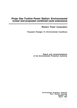 Pinjar Gas Turbine Power Station: Environmental Review and Proposed Combined Cycle Extensions