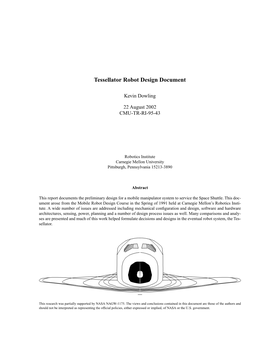 Tessellator Robot Design Document