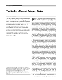 The Reality of Special Category States