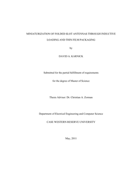 Miniaturization of Folded Slot Antennas Through Inductive