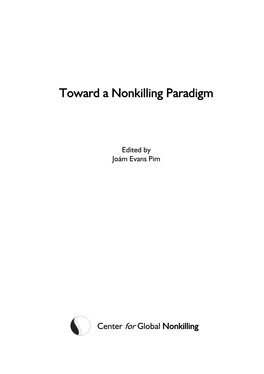 Toward a Nonkilling Paradigm