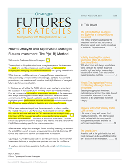 How to Analyze and Supervise a Managed Futures