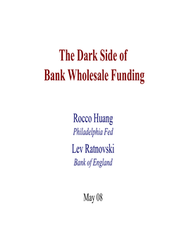 Wholesale Funding