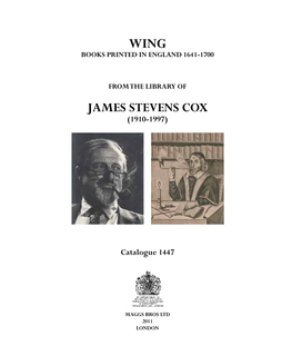 James Stevens Cox (1910-1997)