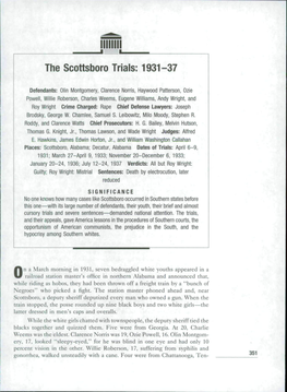 The Scottsboro Trials: 1931-37