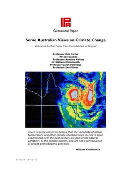 Some Australian Views on Climate Change