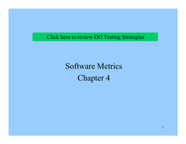 Software Metrics Chapter 4