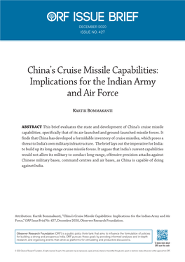 China's Cruise Missile Capabilities