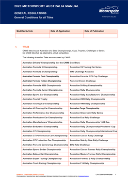 2020 Motorsport Australia Manual