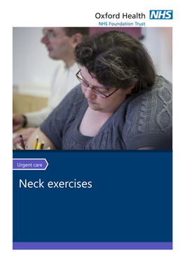 Neck Exercises Urgent Care
