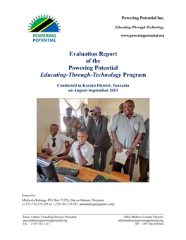 Evaluation Report 2013