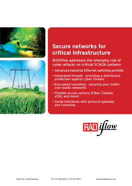 Secure Networks for Critical Infrastructure