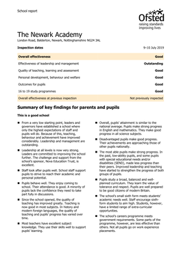 Our Latest Ofsted Report