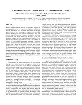 Autonomous Flight Control for a Titan Exploration Aerobot