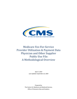 Medicare Fee-For-Service Provider Utilization & Payment Data