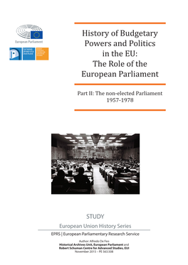 History of Budgetary Powers and Politics in the EU