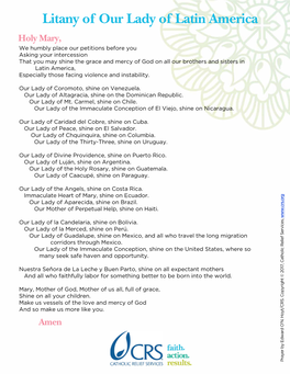 Litany of Our Lady of Latin America