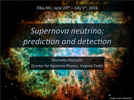 Supernova Neutrino: Predicfion and Detecfion