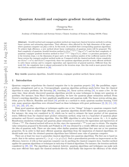 Arxiv:1807.07820V2 [Quant-Ph] 14 Aug 2018 Hamiltonian Simulation Technique and Quantum Phase Estimation to Estimation the Eigenvalues and Eigenvectors of a from E−Iat