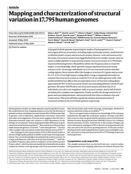 Mapping and Characterization of Structural Variation in 17,795 Human Genomes