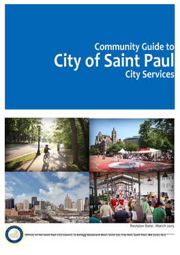 Community Guide to City of Saint Paul City Services