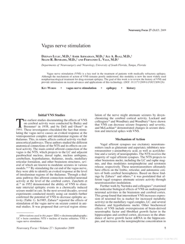 Vagus Nerve Stimulation