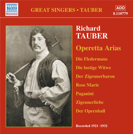 Richard TAUBER Operetta Arias