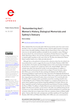 Women's History, Dialogical Memorials And