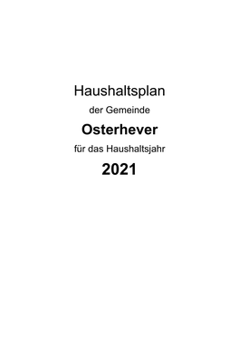 Haushaltsplan Osterhever