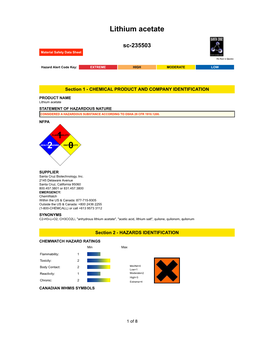 Lithium Acetate