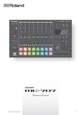 Roland MC-707 Reference Manual