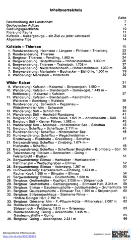 Inhaltsverzeichnis Wilder Kaiser 31