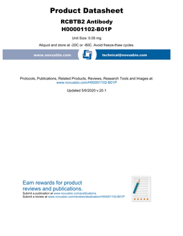 Product Datasheet RCBTB2 Antibody