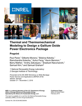 Thermal and Thermomechanical Modeling to Design a Gallium