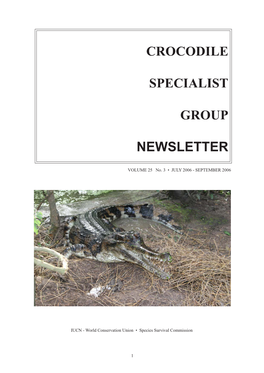 Crocodile Specialist Group Newsletter 25(1): 5-6]